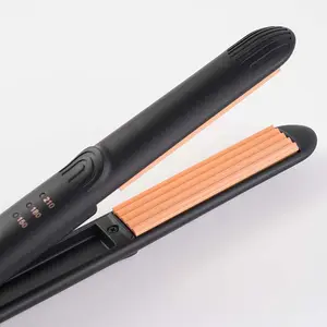 Desain unik produk salon pelurus rambut dan pengeriting 2 in 1 dengan pemanas PTC belat pemanas cepat untuk rumah tangga