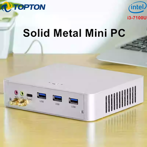 Mini PC F3 en métal massif à bas prix, Intel Core i3 7100U 2,4 GHz, DDR3L, M.2, ordinateur de bureau barebone, type-C, 5xUSB, double écran - Product Image 2