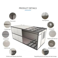 Maison préfabriquée pliable de 20 pieds, maison mobile, très rentable