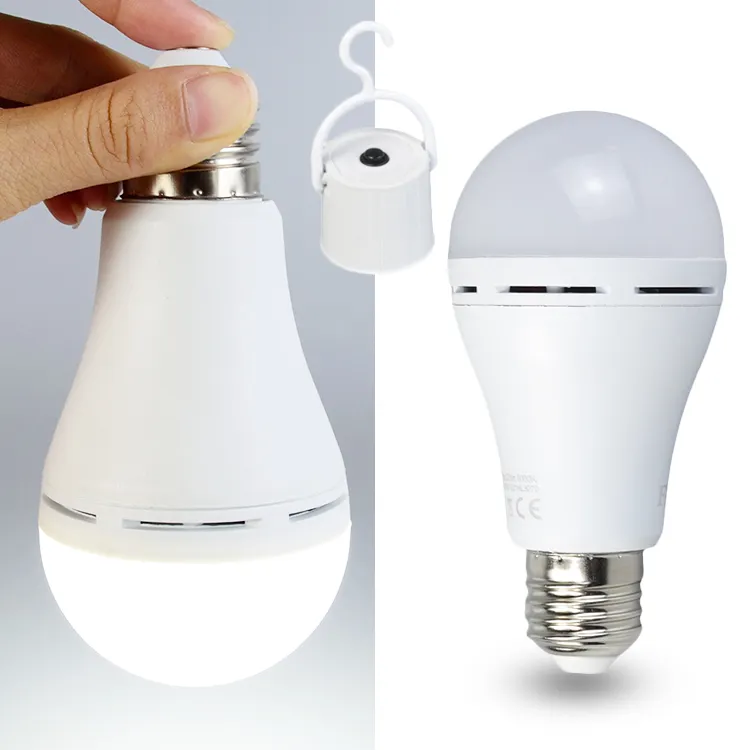 Battery Operated Light Bulbs 9W 12W 15W LED Intelligent Rechargeable Emergency LED Bulbs E27 B22 Bombillo Lamps