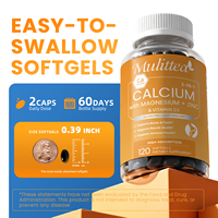 Marque privée, 60 capsules sans gluten, nutriments essentiels, stimulant immunitaire, calcium, magnésium, zinc, contient de la vitamine D3