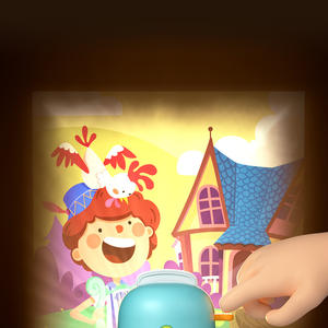 Proyector de historias Mideer, juguete luminoso para niños, lámpara para dormir de educación temprana con batería incorporada, enchufe estadounidense, plástico multifuncional - Product Image 1