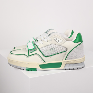 Chaussures de sport à lacets tendance pour hommes et femmes, chaussures de marche décontractées de luxe, cuir véritable de haute qualité, semelle intermédiaire TPR - Product Image 1