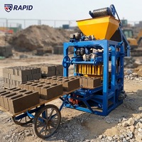 Machine semi-automatique QT4-24 pour la fabrication de blocs creux emboîtables, machine à briques en béton et ciment à vendre