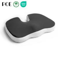 Coussin Ergonomique en Mousse à Mémoire de Forme pour Soulagement de la Sciatique et du Coccyx, Technique de Couture, Lavable, pour Siège de Bureau et de Voiture, Correction des Douleurs du Coccyx