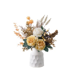 Bouquet de fleurs artificielles Whale Fall Ballad en tissu tissé plastique pour mariage et décoration intérieure CF02101 - Product Image 5