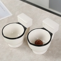 Mug de toilette en porcelaine 3D avec logo personnalisé, tasse à café amusante, cadeau créatif, mugs pour fête, sans BPA, vente en gros directe d'usine