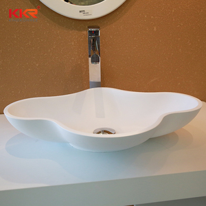 Baño <span class=keywords><strong>de</strong></span> arriba contra cuenca forma <span class=keywords><strong>de</strong></span> flor <span class=keywords><strong>diseño</strong></span> moderno superficie sólida lavabo resina fregadero <span class=keywords><strong>de</strong></span> piedra - Product Image 4