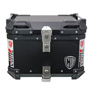 WEIDUN 45L negro motocicleta cola caja superior aleación de aluminio gran maletero trasero bolsa de transporte motocicleta <span class=keywords><strong>maleta</strong></span> para la entrega - Product Image 3