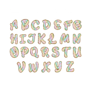 Stiker Besi 2.75 Inci Kustom Pada Kantung Tambalan Bordir Pelangi Tambalan Huruf Glitter - Product Image 6