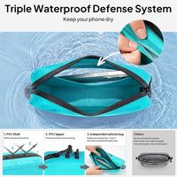 Sac banane submersible détachable compatible écran tactile pour adultes, idéal pour la plongée, le kayak, la natation et les activités aquatiques