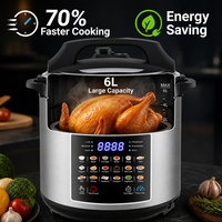 Cuisinière électrique multifonctionnelle 18-en-1 de 6,0 litres pour la maison, petits appareils électroménagers de cuisine