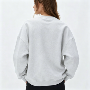 Sudadera Personalizada de Corte Holgado con Estampado por Transferencia Térmica, Cuello Alto, Manga Larga, Otoño Invierno, Algodón Suave y Grueso, Estilo Casual - Product Image 2
