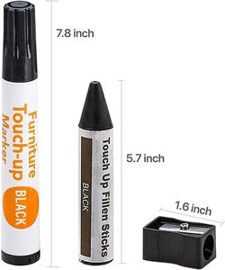 <span class=keywords><strong>Kit</strong></span> de réparation de meubles Katzco, ensemble de 17 marqueurs pour bois, bâtons de cire, taille-crayon, pour taches, rayures, sols, tables, bureaux, menuisiers - Product Image 3