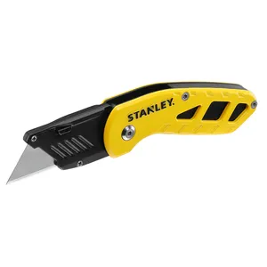 Per Stanley STHT10424-0 lama fissa coltello pieghevole acciaio al carbonio in acciaio inox gomma in lega di zinco manico in pelle fai da te - Product Image 1