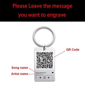 พวงกุญแจ QR Code โลโก้สั่งทำราคาโรงงาน สแกน QR ฟังเพลงโปรด พวงกุญแจเพลง Spotify - Product Image 5