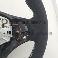Volant pratique en microsuède blanc à rayures supérieures pour BMW E90 E91 E92 E93 Série 3 – Vente chaude