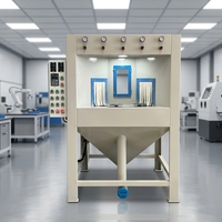 Machine de sablage à eau de type boîte personnalisée pour le nettoyage de surfaces industrielles et les applications de traitement abrasif en atelier