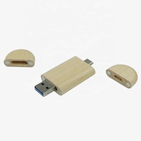 Nouvelle vente en gros 2 en 1 Clé USB en bois 2 Go 4 Go 64 Go Clé USB 2.0 Vitesse rapide 32 Go 128 Go Garantie de 3 ans