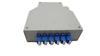 Boîte de terminaison de Rail DIN à fibres optiques 12 fibres monomode MPO vers LC Cassette Box Metal MPO MTP Cassette Module