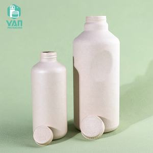Emballage <span class=keywords><strong>YAN</strong></span>, flacon pompe en pulpe de bagasse de canne à sucre compostable et recyclable, populaire, vide, 120 ml, 350 ml, 1 L, pour gel douche - Product Image 5