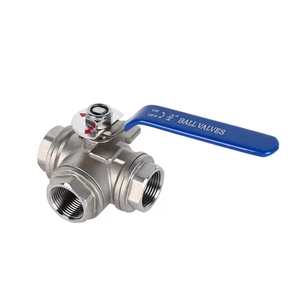 Thickened SS304 Three Way Female Thread Ball Q14F/Q15F-16P DN4-DN6 Water Flow <b>Diverting</b> Screw Connection - Product Image 1
