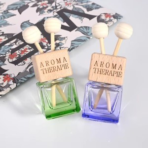 Botol Kaca Diffuser Mobil Grosir, Botol Pengharum Udara Kosong Dengan Tutup Kayu & Tongkat Rotan untuk Klip Ventilasi Mobil - Product Image 2