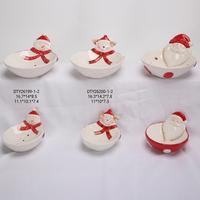 Ensemble de tasses à café et de pots de rangement en céramique de Noël de 6 pouces, avec décorations 3D Père Noël, Bonhomme de neige, Arbre de Noël, Boîte à bonbons, Organisateur de bijoux
