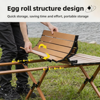 Table de camping pliable moderne et légère, capacité de charge de 50 kg, imperméable, mobilier d'extérieur portable, taille personnalisable pour pique-nique