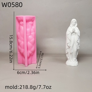 Handmade <b>Resin</b> Casting <b>Molds</b> for DIY Decorative Ornaments Ins Style <b>Silicone</b> Blessed Virgin Mary <b>Molds</b> W0580 - Product Image 3