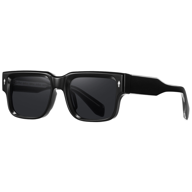 High-End Square PC Sunglasses Blue Gray Frames Yellow Small Frame UV400 Light Weight Street Shot Ins Personality Shades