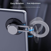 Support de téléphone et tablette pour tableau de bord de voiture et bureau, en alliage d'aluminium anti-corrosion, flexible, magnétique, extensible, avec logo personnalisé