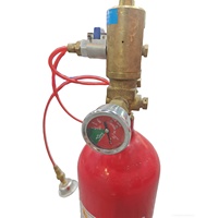 Sistema de Extinción de Incendios con Tubo de Detección de CO2 FM200, Sensor de Temperatura, Cilindro Rojo de 3 kg de Capacidad