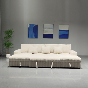 High Quality Cloud Soft Corduroy <b>Sofas</b> Bed Pet Friendly Modular Living Room Pull Out Bed for Sitting Room - Product Image 4