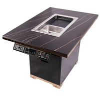 AOBL Table intégrée coréenne de haute qualité sans fumée Hot Pot Barbecue moderne pour salle à manger salon pour meubles de restaurant