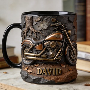 Mug de moto vintage classique, <span class=keywords><strong>tasse</strong></span> à café rétro pour motards, cadeau en céramique pour homme, <span class=keywords><strong>papa</strong></span>, lui, anniversaire, Noël, décoration de la maison - Product Image 4