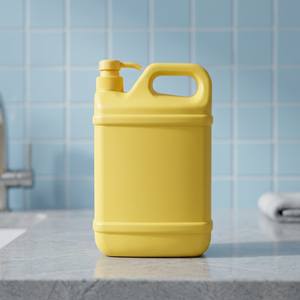 Bouteille carrée en HDPE personnalisée de 2000 ml avec poignée, recyclable, pour l'emballage de produits nettoyants et de liquides chimiques - Product Image 3
