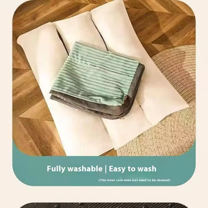 Высококачественная зимняя лежанка для собак, полностью съемная, моющаяся, 100% хлопок, большой теплый прямоугольный коврик для сна питомцев, прочный защитный чехол из картона - Product Image 4