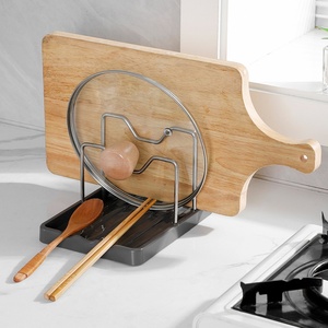 Plastic Wall Door Mounted Pot <b>Pan</b> Lid Holder <b>Stand</b> Organizer Rack for Pots Lids Storage Pot Cover Countertop Display Rack - Product Image 6