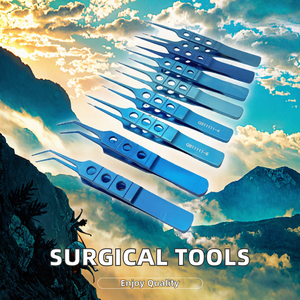 Instrumento oftálmico manual para implante de trasplante de cabello y pinzas de capsulorrexis fórceps dentados rectos/en ángulo - Product Image 3