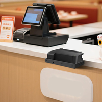 Support de tickets de restaurant JH-Mech (lot de 2) avec plateau et étagère pour imprimante, 4 trous de fixation par côté - Supports d'imprimante en promotion