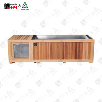 Baignoire de plongeon froid Vapasauna en acier inoxydable, bain de glace intérieur, baignoire de récupération sportive, thérapie par eau froide avec stérilisation à l'ozone