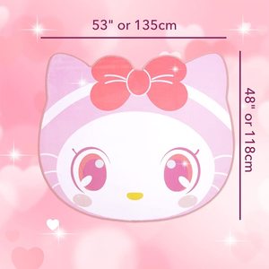 Nuovo Design rosa gatto tappeti porta rotonda Machinemade Smile Face durevole morbido 3d stampa <span class=keywords><strong>tappeto</strong></span> personalizzato per i bambini