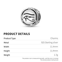 Bijoux créatifs en argent Sterling personnalisés S925 Collection de symboles religieux perles logo personnalisé breloque perle pour la fabrication de bracelets à bricoler soi-même