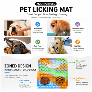 Ciotola Lick Mat in Silicone per Cani e Gatti, Anti-Vomito, con Ventose, per Alimentazione Lenta, Facile da Pulire, Calmante, Forma Arrotondata, per Cani di Piccola e Grande Taglia - Product Image 2