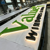 Letrero LED 3D Personalizado Directo de Fábrica, Letras Brillantes de Metal y Acrílico para Exteriores, Tiendas, Cafés, Oficinas, Vestíbulos, Logotipos Publicitarios