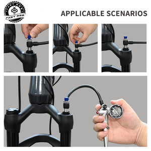 <span class=keywords><strong>Pompe</strong></span> à <span class=keywords><strong>air</strong></span> FAST BEE 300psi pour vélo de montagne, haute pression, avec manomètre pour fourche et amortisseur arrière - Product Image 4