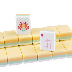 Juego de Mahjong Estadounidense Compatible con las Reglas de la NMJL, 160 Piezas, Fichas Acrílicas de Lujo Color Amarillo Limón, Apto para Juegos Sociales en Azoteas - Product Image 3