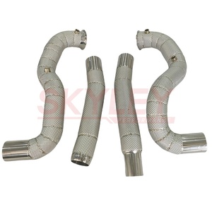 Para mercedes-benz Amg Gt63 <span class=keywords><strong>Gt63s</strong></span> 4,0 T 2019-2025 Ss304 tubo de bajada recta de escape con escudo térmico - Product Image 4