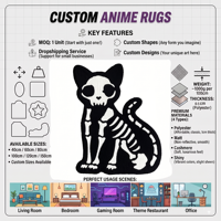 Tapis Touffetés Personnalisés de Haute Qualité pour Salon, Grande Taille, Vos Motifs, Logo, Anime, Animaux, Tapis de Chambre